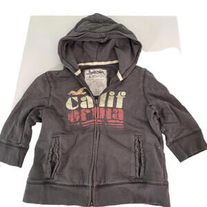Hollister junior’s youth girls hoodie jacket full zip large sweatshirt